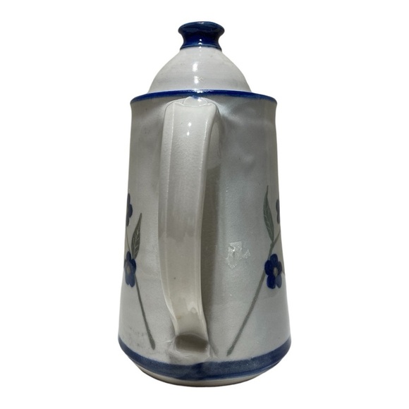 Handcrafted Coffeeor Tea Floral Service Pitcher - Picture 3 of 7
